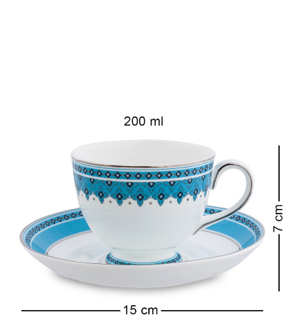 JK-191 Чайный сервиз 15 пр. на 6 перс. "Византия" (Band-E-Rumi Pavone)