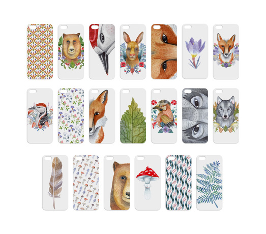 Чехол со сменными картинками для iphone 5/5s animal