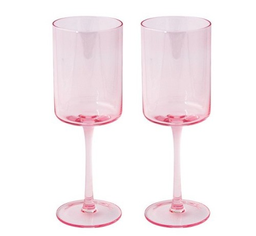 Набор бокалов для вина Rainbow, розовый, 0,38 л, 2 шт. Easy Life