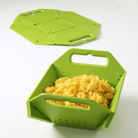 Дуршлаг складной зеленый