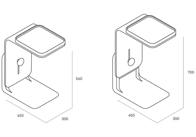 Поднос для столика Stolik 90, 30х33,7 см. дуб черный, Zahodi