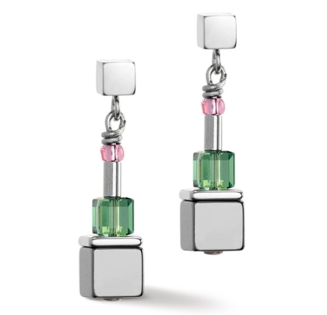 Пусеты Blue-Green-Lilac 5020/21-0754 Coeur de Lion