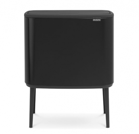 Мусорный бак Touch Bin Bo (3 х 11 л), Черный матовый Brabantia
