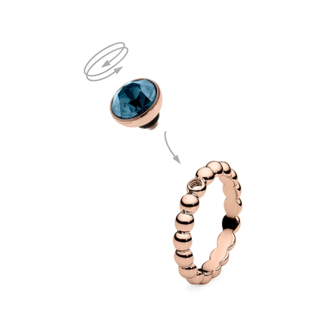 Шарм Bottone Montana 8 мм. 680141 BL/RG Qudo