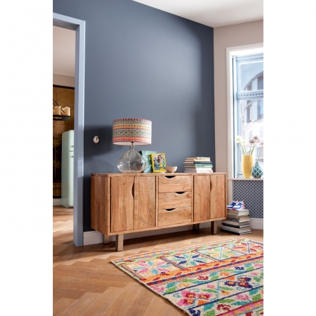 Буфет Nature Line, коллекция "Природная линия" 170*80*45, Акация, Акрил, Фанера, Сталь, Коричневый