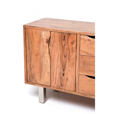 Буфет Nature Line, коллекция "Природная линия" 170*80*45, Акация, Акрил, Фанера, Сталь, Коричневый