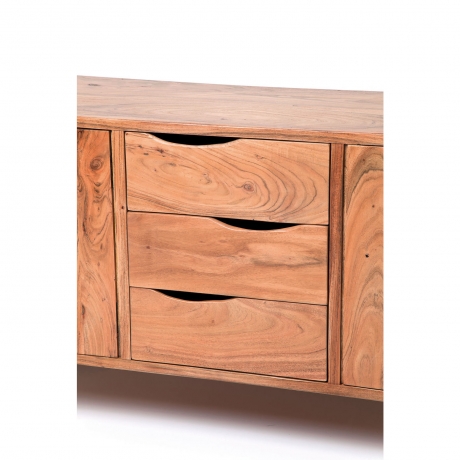 Буфет Nature Line, коллекция "Природная линия" 170*80*45, Акация, Акрил, Фанера, Сталь, Коричневый