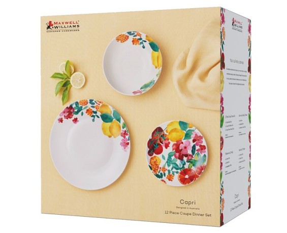 Обеденный набор Capri, 4 персоны, 12 предметов, Maxwell & Williams