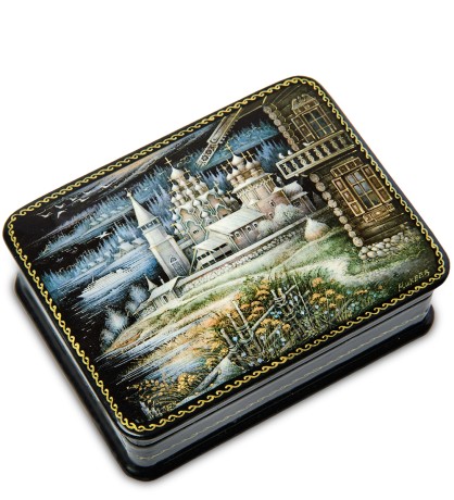 ШК-19/ 7-B Шкатулка в технике декупаж "Русский север" (10х8х3,5)