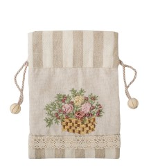 LK-22 Мешочек из льна "Садовые цветы"