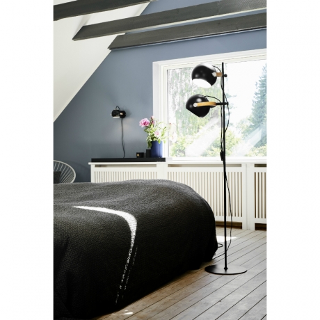 Напольный светильник с двумя лампами, Ø18, черный/алюминий DC Halo Design