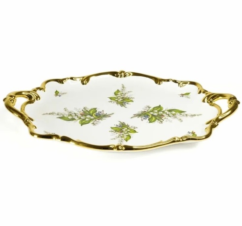 Поднос с ручками, 46х32х6 см. PRIMAVERA, керамика