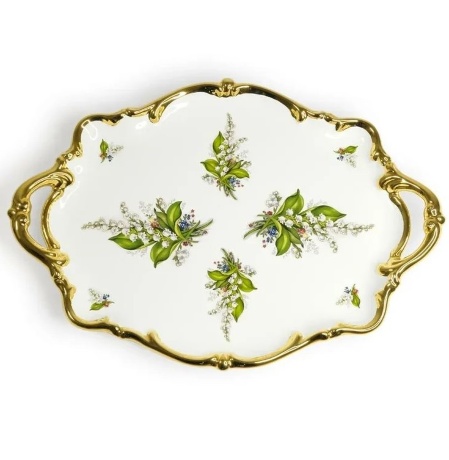 Поднос с ручками, 46х32х6 см. PRIMAVERA, керамика