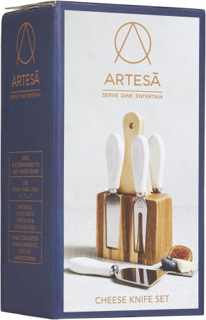 Набор ножей для сыра (ножи 4 шт., подставка для ножей 1 шт.) 10x50x18 см. Kitchen Craft