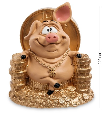RV-614 Статуэтка Свинка "Желаю богатства"