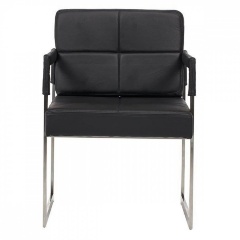 Кресло черное с металлическим каркасом Aster Chair