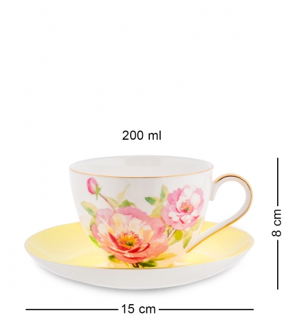 JK- 81 Чайный набор на 6 перс. "Пионы" (Torino Peony Pavone)