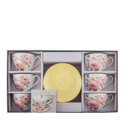 JK- 81 Чайный набор на 6 перс. "Пионы" (Torino Peony Pavone)