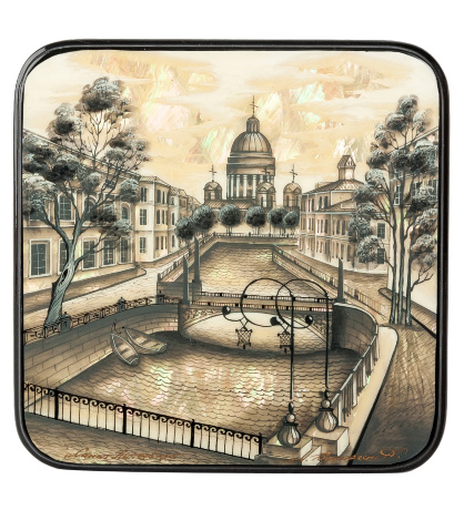 ШК-40/24 Шкатулка "Санкт-Петербург" исп. Бударгин