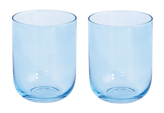Набор стаканов для воды Rainbow, голубой, 0,39 л, 2 шт. Easy Life