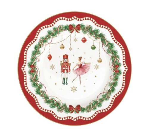 Тарелка закусочная, 19 см, фарфор P, белая, Щелкунчик и фея, Magie de Noel, Easy Life