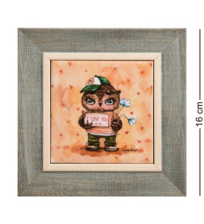 SZ-434 Панно керамическое "I love you" 10х10