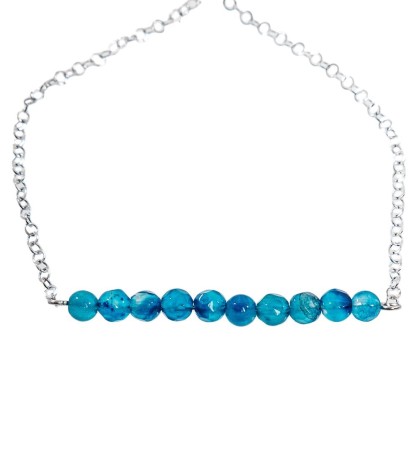 NP-08/1 Браслет с камнями "Агат вены дракона"