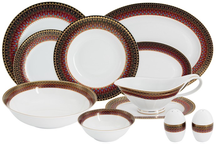 Обеденный сервиз Бухара, 12 персон, 50 предметов, Midori