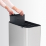 Мусорный бак Touch Bin Bo (3 х 11 л), Стальной матовый (Fingerprint Proof) Brabantia