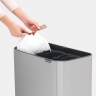 Мусорный бак Touch Bin Bo (3 х 11 л), Стальной матовый (Fingerprint Proof) Brabantia