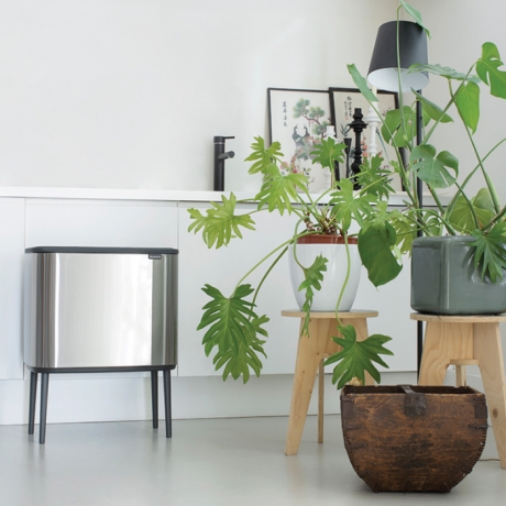 Мусорный бак Touch Bin Bo (3 х 11 л), Стальной матовый (Fingerprint Proof) Brabantia