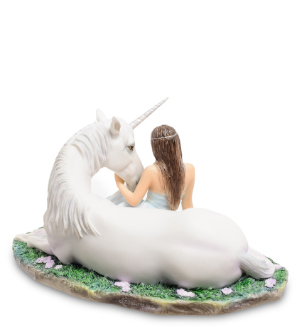 WS-265 Статуэтка Девушка и Единорог "Чистое сердце"
