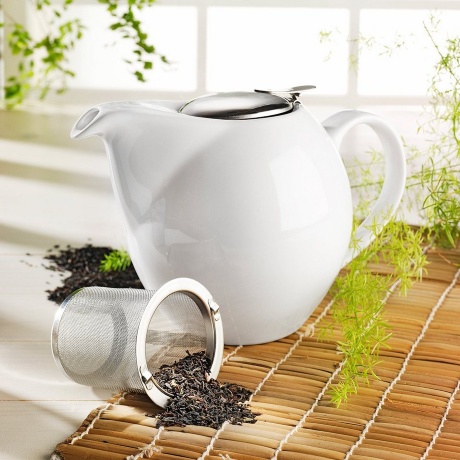 Чайник с ситечком Осло, 1.0 л. белый, Maxwell & Williams