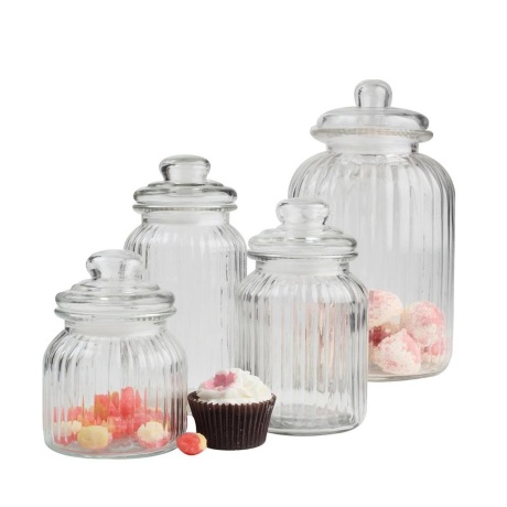 Ёмкость для хранения Ribbed Glass, T&G