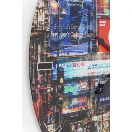 Часы настенные Piccadilly Circus, коллекция "Площадь Пикадилли", Полипропилен, Стекло, Мультиколор