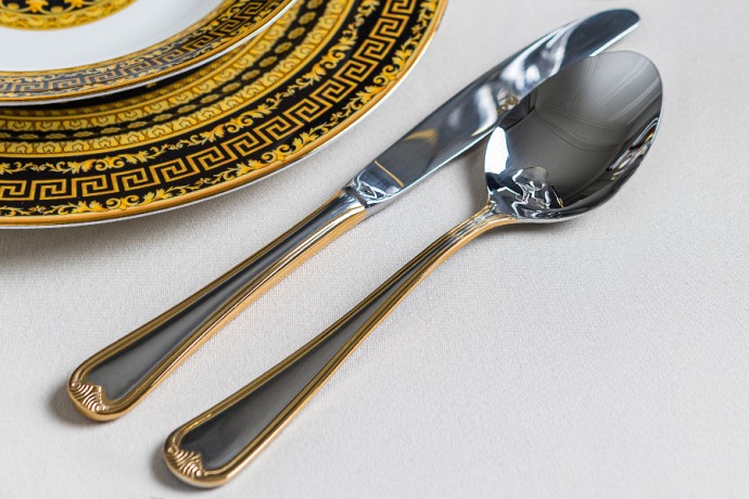 Набор столовых приборов Santorini Gold, 12 персон, 75 предметов Face