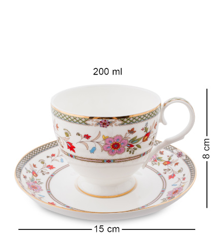 JK-215 Чайный набор на 6 перс. "Милано-Мариттима" (Milano Marittima Pavone)