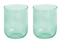 Набор стаканов для воды Rainbow, зелёный, 0,39 л, 2 шт. Easy Life