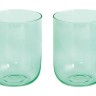 Набор стаканов для воды Rainbow, зелёный, 0,39 л, 2 шт. Easy Life