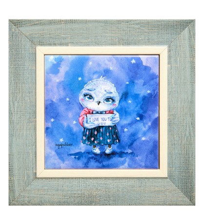 SZ-435 Панно керамическое "I love you too" 10х10