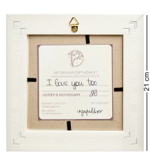 SZ-435 Панно керамическое "I love you too" 10х10