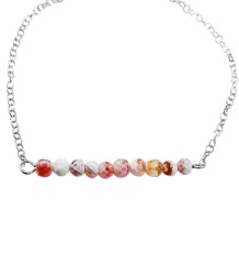 NP-08/2 Браслет с камнями "Огненный Агат"