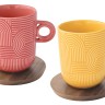 Набор из 2-х кружек Радуга, красная и жёлтая, 0,35 л. Easy Life