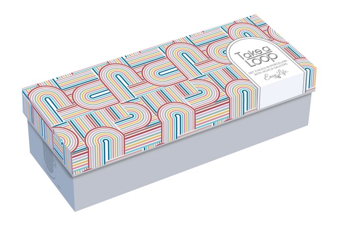 Набор из 2-х кружек Радуга, красная и жёлтая, 0,35 л. Easy Life