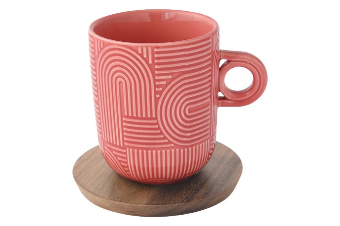 Набор из 2-х кружек Радуга, красная и жёлтая, 0,35 л. Easy Life