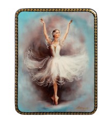 ШК-19/ 8-A Шкатулка в технике декупаж "Балет" (10х8х3,5)
