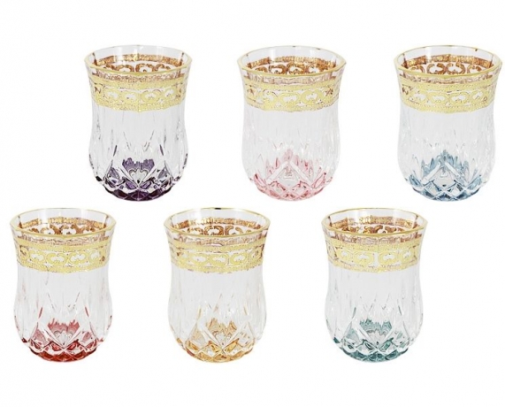 Набор стопок для водки Цветная Флоренция, 0,05 л. 6 шт. Same