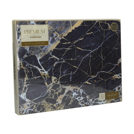 Набор 6 подставок "NAVY MARBLE", 22.8x30 см. CREATIVE TOPS