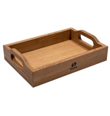 Поднос дубовый с ручками, 32х23х6 см. кор. Uneca