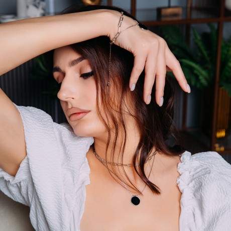 Колье Onyx B2003NM-N02.1 BW/S Fiore Luna